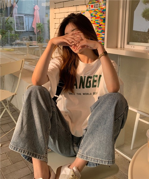 EPICKS(エピックス)の「オーバーサイズBIGカレッジロゴプリントTシャツ(Tシャツ/カットソー・レディース・グレー/ネイビー/ホワイト・LARGE/X-LARGE/MEDIUM)」の6枚目の写真