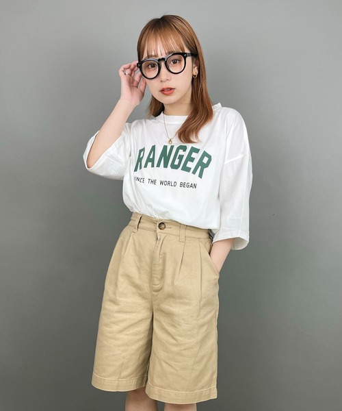 EPICKS(エピックス)の「オーバーサイズBIGカレッジロゴプリントTシャツ(Tシャツ/カットソー・レディース・グレー/ネイビー/ホワイト・LARGE/X-LARGE/MEDIUM)」の10枚目の写真