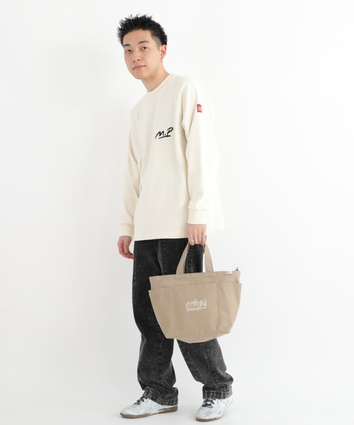 Manhattan Portage（マンハッタンポーテージ）の「Whitestone Tote Bag Canvas（トートバッグ・レディース・ブラック/オリーブ/ベージュ/ブラウン/ブルー/オートミール・SMALL）」の14枚目の写真
