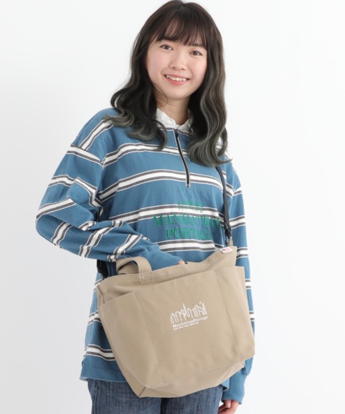 Manhattan Portage（マンハッタンポーテージ）の「Whitestone Tote Bag Canvas（トートバッグ・レディース・ブラック/オリーブ/ベージュ/ブラウン/ブルー/オートミール・SMALL）」の15枚目の写真