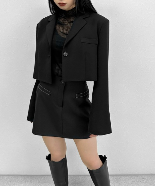 LVEU.（ラブユ.）の「【ZOZOTOWN限定】Nuance pattern high neck sheer tops / ニュアンス柄ハイネックシアートップス（Tシャツ/カットソー・レディース・ブラック/アイボリー・FREE）」の12枚目の写真