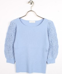 リブ編み」に該当するニット/セーター（ブルー・ネイビー/青色系