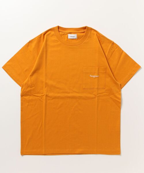 SEAGREEN(シーグリーン)の「SEAGREEN(シーグリーン) 40/2 SOFT JERSEY T-SHIRT(Tシャツ/カットソー・メンズ・ホワイト/オレンジ・3/4/2/1/5)」の4枚目の写真