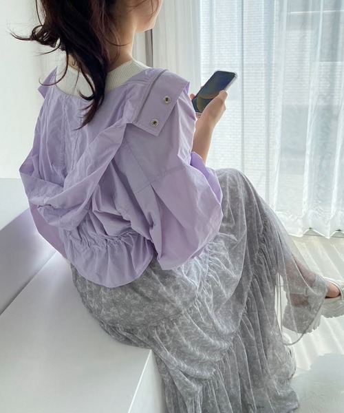 one after another NICE CLAUP（ワンアフターアナザーナイスクラップ）の「2WAYシアーティアードスカート　2枚セット/ぺチスカート付き（スカート・レディース・ピンク/ブラック/アイボリー/グレー・FREE）」の20枚目の写真