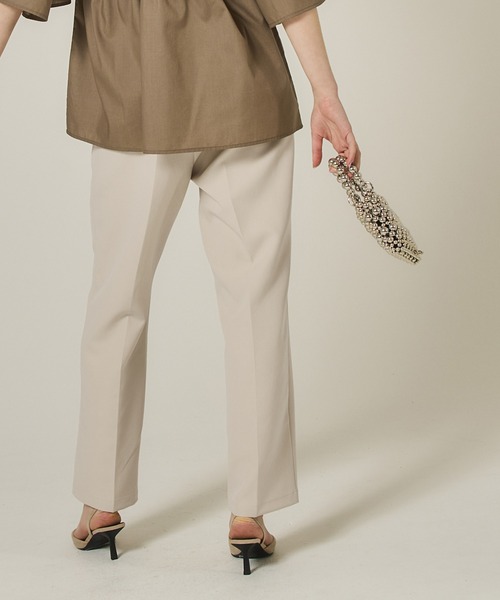 coca(coca)(コカ)の「ウエストタックテーパードパンツ(スラックス・レディース・ライトベージュ/ブラック・L/M)」の4枚目の写真