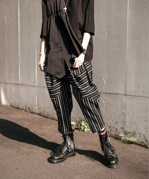 バックBIGポケットデニムサルエルパンツ　rovtski　ロフトスキー バックBIGポケットデニムサルエルパンツ rovtski ロフトスキー