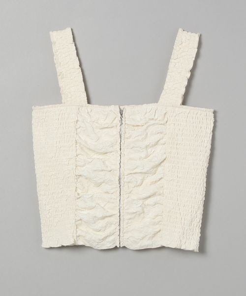 JEANASIS（ジーナシス）の「ジャガードシャーリングビスチェ/199225（その他トップス・レディース・オフホワイト/グレー・FREE）」の8枚目の写真