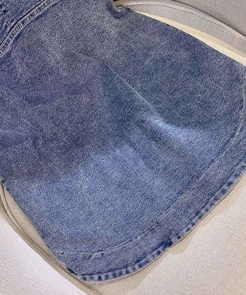 SPIGA(スピーガ)の「フロントリボンデニムキャミワンピース(ワンピース・レディース・ブラック/ブルー・FREE)」の14枚目の写真