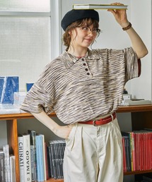 MONO-MART LADY'S | オーバーサイズメランジニットポロシャツ(ポロシャツ)