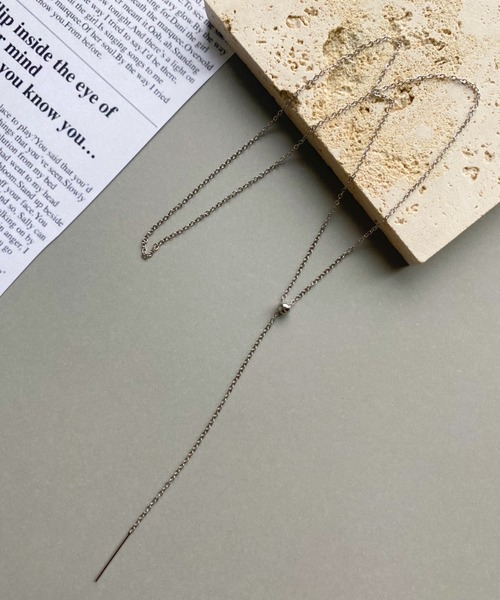 iso(イソ)の「【ステンレス】スライダースキニーチェーンネックレス(ネックレス・レディース・シルバー/ゴールド・FREE)」の6枚目の写真