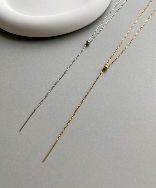 iso(イソ)の「【ステンレス】スライダースキニーチェーンネックレス(ネックレス・レディース・シルバー/ゴールド・FREE)」の8枚目の写真