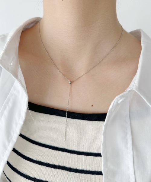 iso(イソ)の「【ステンレス】スライダースキニーチェーンネックレス(ネックレス・レディース・シルバー/ゴールド・FREE)」の9枚目の写真