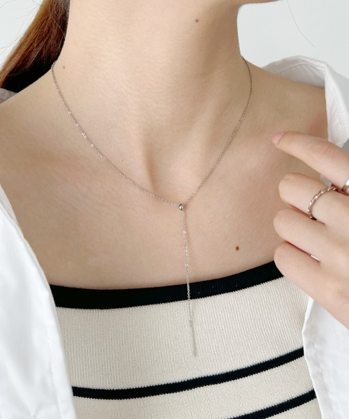 iso(イソ)の「【ステンレス】スライダースキニーチェーンネックレス(ネックレス・レディース・シルバー/ゴールド・FREE)」の10枚目の写真