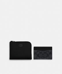 ■ COACH コーチ3-IN-1 Lジップウォレット シグネチャー キャンバス COACH（コーチ）の「3-IN-1 Lジップ ウォレット・シグネチャー