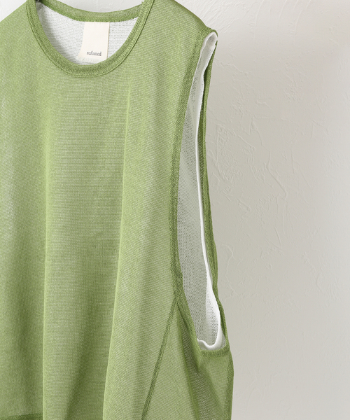 refomed リフォメッド　23ss COTTON LAYERED MES H refomed / リフォメッド】 COTTON LAYERED MESH BIBS（Tシャツ