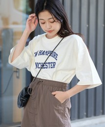 CIAOPANIC TYPY | USAコットンアソートプリント裾ラウンドTEE(Tシャツ/カットソー)