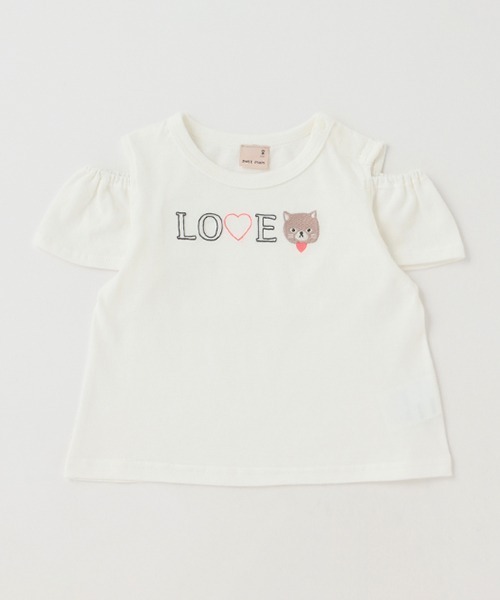 セール】【リンク/接触冷感】ハート猫Tシャツ（Tシャツ/カットソー 