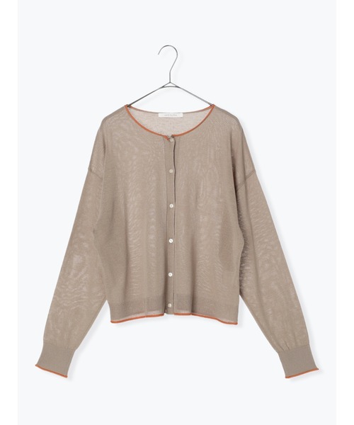 sm2rhythm（サマンサモスモスリズム）の「配色シアーカーディガン（カーディガン/ボレロ・レディース・サックスブルー/ベージュ/イエロー・F）」の2枚目の写真