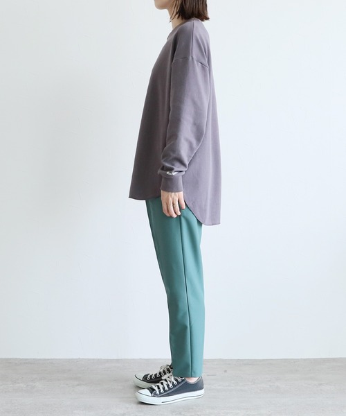 reca(レカ)の「ロゴプリントロンTシャツ(Tシャツ/カットソー・レディース・ナチュラル/チャコールグレー/オフホワイト/グレー系/ライトグレー・FREE)」の11枚目の写真