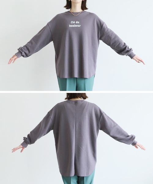 reca(レカ)の「ロゴプリントロンTシャツ(Tシャツ/カットソー・レディース・ナチュラル/チャコールグレー/オフホワイト/グレー系/ライトグレー・FREE)」の13枚目の写真