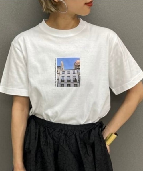 Ray BEAMS(レイビームス)の「Available Today × Ray BEAMS / 別注 Mini Photo Tシャツ(Tシャツ/カットソー・レディース・サックスブルー/ホワイト/レッド・ONE SIZE)」の3枚目の写真