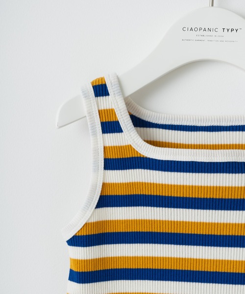 CIAOPANIC TYPY（チャオパニックティピー）の「【KIDS】リブボーダースクエアネックタンクトップ（タンクトップ・キッズ・レッド/ブルー・S/M/L/XL/XXL）」の9枚目の写真
