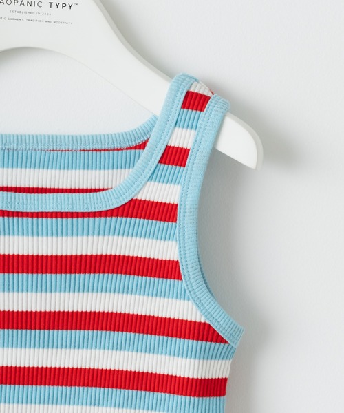 CIAOPANIC TYPY（チャオパニックティピー）の「【KIDS】リブボーダースクエアネックタンクトップ（タンクトップ・キッズ・レッド/ブルー・S/M/L/XL/XXL）」の8枚目の写真