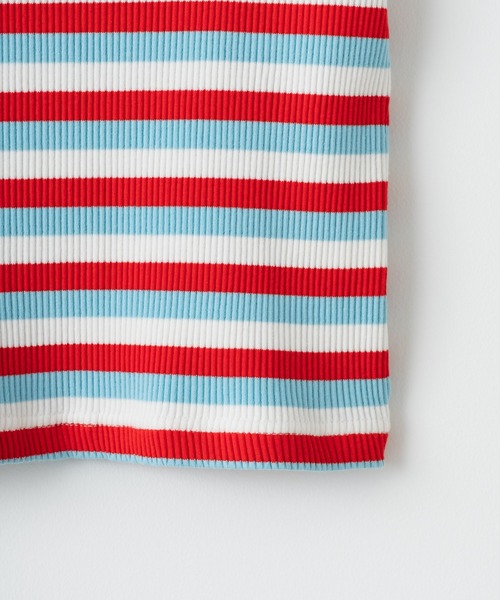 CIAOPANIC TYPY（チャオパニックティピー）の「【KIDS】リブボーダースクエアネックタンクトップ（タンクトップ・キッズ・レッド/ブルー・S/M/L/XL/XXL）」の7枚目の写真