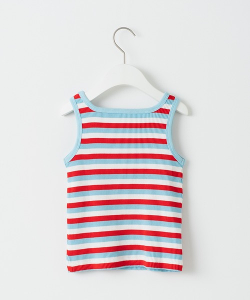 CIAOPANIC TYPY（チャオパニックティピー）の「【KIDS】リブボーダースクエアネックタンクトップ（タンクトップ・キッズ・レッド/ブルー・S/M/L/XL/XXL）」の11枚目の写真