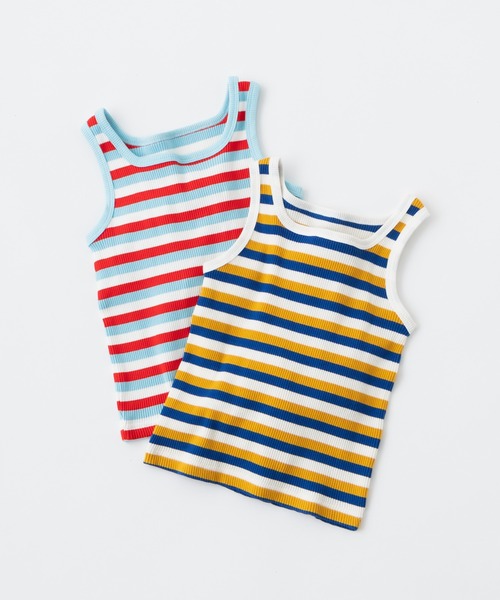 CIAOPANIC TYPY（チャオパニックティピー）の「【KIDS】リブボーダースクエアネックタンクトップ（タンクトップ・キッズ・レッド/ブルー・S/M/L/XL/XXL）」の6枚目の写真