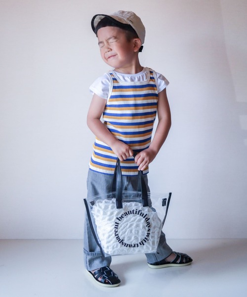 CIAOPANIC TYPY（チャオパニックティピー）の「【KIDS】リブボーダースクエアネックタンクトップ（タンクトップ・キッズ・レッド/ブルー・S/M/L/XL/XXL）」の17枚目の写真