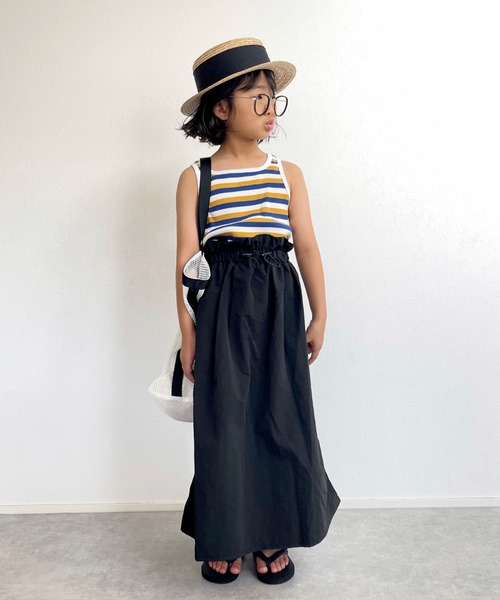 CIAOPANIC TYPY（チャオパニックティピー）の「【KIDS】リブボーダースクエアネックタンクトップ（タンクトップ・キッズ・レッド/ブルー・S/M/L/XL/XXL）」の19枚目の写真