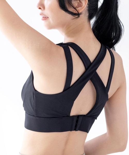 fran de lingerie（フランデランジェリー）の「スポーツ時の揺れからしっかりバストを守る 「フィットネスブラ」（キャミソール・レディース・ブルー/ブラック/パープル・L/M）」の9枚目の写真