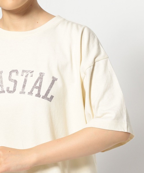 LOWRYS FARM(ローリーズファーム)の「カレッジショートロゴSS966580(Tシャツ/カットソー・レディース・チャコールグレー/グレー/アイボリー/ブラウン・FREE)」の12枚目の写真