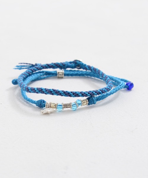 SILVER BULLET（シルバーバレット）の「『CavariA/キャバリア』2連スターアンクレット【+】（アンクレット・メンズ・ブラック×ホワイト/ブラック×ブラック/ネイビー/ホワイト/ミント/ターコイズブルー/イエロー/オレンジ/レッド/ピンク・FREE）」の6枚目の写真