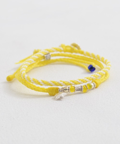 SILVER BULLET（シルバーバレット）の「『CavariA/キャバリア』2連スターアンクレット【+】（アンクレット・メンズ・ブラック×ホワイト/ブラック×ブラック/ネイビー/ホワイト/ミント/ターコイズブルー/イエロー/オレンジ/レッド/ピンク・FREE）」の7枚目の写真