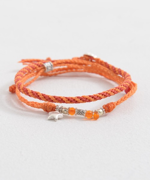 SILVER BULLET（シルバーバレット）の「『CavariA/キャバリア』2連スターアンクレット【+】（アンクレット・メンズ・ブラック×ホワイト/ブラック×ブラック/ネイビー/ホワイト/ミント/ターコイズブルー/イエロー/オレンジ/レッド/ピンク・FREE）」の10枚目の写真