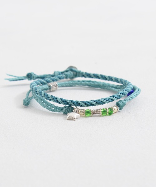 SILVER BULLET（シルバーバレット）の「『CavariA/キャバリア』2連スターアンクレット【+】（アンクレット・メンズ・ブラック×ホワイト/ブラック×ブラック/ネイビー/ホワイト/ミント/ターコイズブルー/イエロー/オレンジ/レッド/ピンク・FREE）」の4枚目の写真