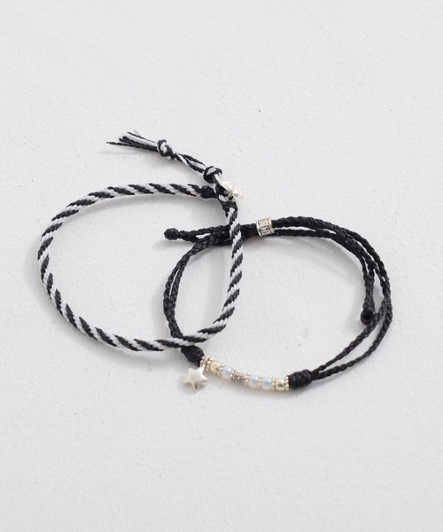 SILVER BULLET（シルバーバレット）の「『CavariA/キャバリア』2連スターアンクレット【+】（アンクレット・メンズ・ブラック×ホワイト/ブラック×ブラック/ネイビー/ホワイト/ミント/ターコイズブルー/イエロー/オレンジ/レッド/ピンク・FREE）」の17枚目の写真