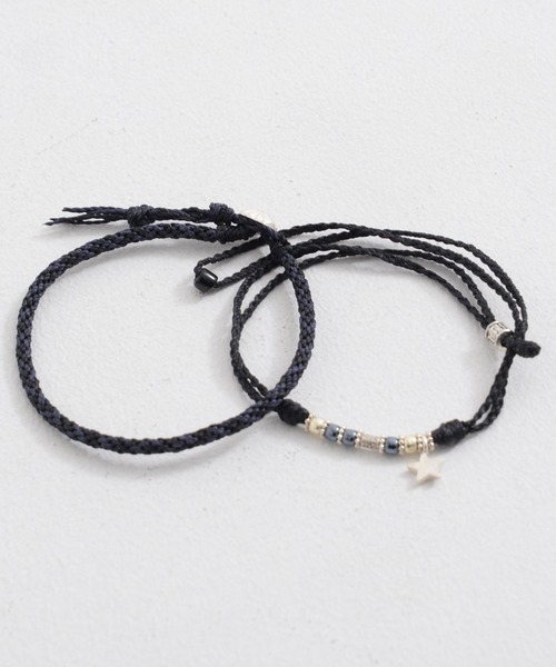 SILVER BULLET（シルバーバレット）の「『CavariA/キャバリア』2連スターアンクレット【+】（アンクレット・メンズ・ブラック×ホワイト/ブラック×ブラック/ネイビー/ホワイト/ミント/ターコイズブルー/イエロー/オレンジ/レッド/ピンク・FREE）」の21枚目の写真