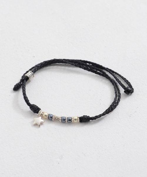 SILVER BULLET（シルバーバレット）の「『CavariA/キャバリア』2連スターアンクレット【+】（アンクレット・メンズ・ブラック×ホワイト/ブラック×ブラック/ネイビー/ホワイト/ミント/ターコイズブルー/イエロー/オレンジ/レッド/ピンク・FREE）」の22枚目の写真