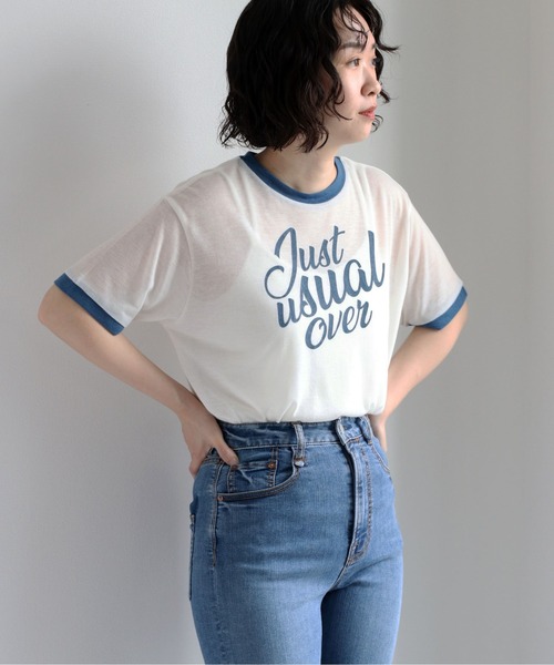 cepo（セポ）の「シアーリンガーロゴＴシャツ（Tシャツ/カットソー・レディース・オフホワイト/ベージュ・FREE）」の4枚目の写真