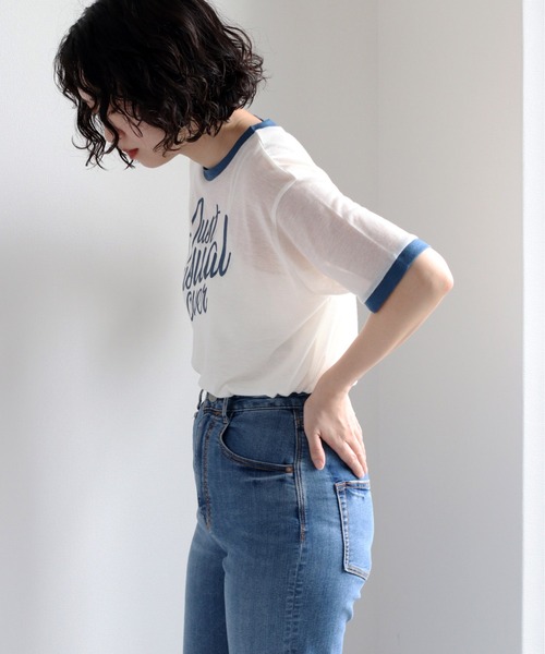 cepo（セポ）の「シアーリンガーロゴＴシャツ（Tシャツ/カットソー・レディース・オフホワイト/ベージュ・FREE）」の5枚目の写真