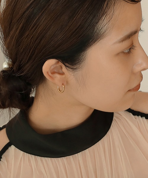 Monocoro toppi（モノコロトッピ）の「マルチWAY フープ パール ロング ピアス（ピアス（両耳用）・レディース・ゴールド/シルバー・フリー）」の9枚目の写真