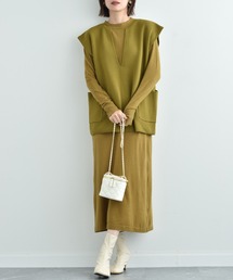 ＷフェイスＴＯＰＳ＋Ｉラインニットワンピース