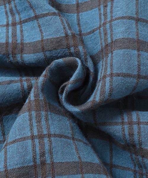 hunch(ハンチ)の「シアーサッカーチェック フレアスカート(スカート・レディース・ブルー/チャコール/アイボリー・FREE)」の16枚目の写真