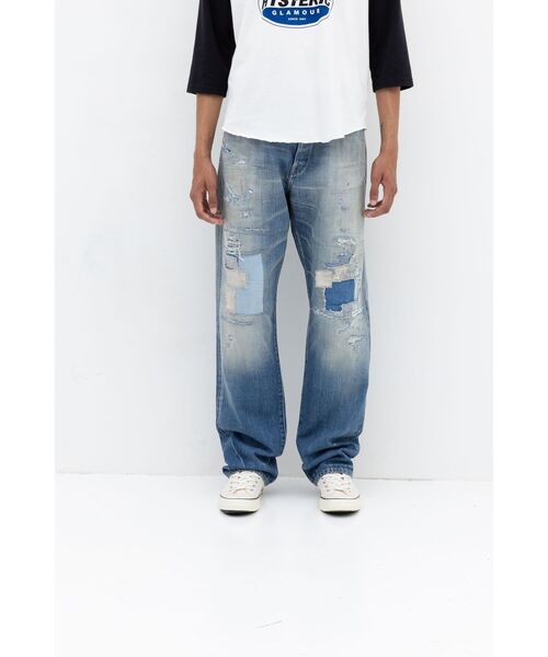 HYSTERIC GLAMOUR（ヒステリックグラマー）の「TVR加工 50’S XXデニムストレートパンツ（デニムパンツ・メンズ・ライトインディゴブルー・28inch/29inch/30inch/31inch/32inch/34inch）」の7枚目の写真