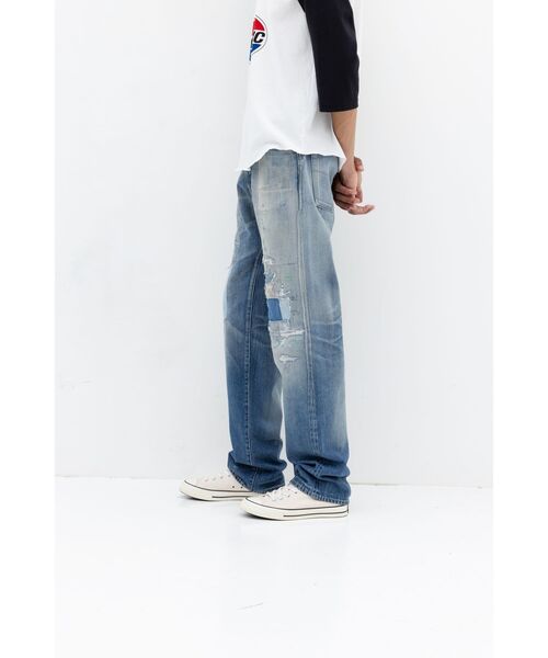 HYSTERIC GLAMOUR（ヒステリックグラマー）の「TVR加工 50’S XXデニムストレートパンツ（デニムパンツ・メンズ・ライトインディゴブルー・28inch/29inch/30inch/31inch/32inch/34inch）」の8枚目の写真