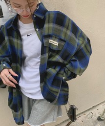 meJane | オンブレチェックBigシャツ(シャツ/ブラウス)