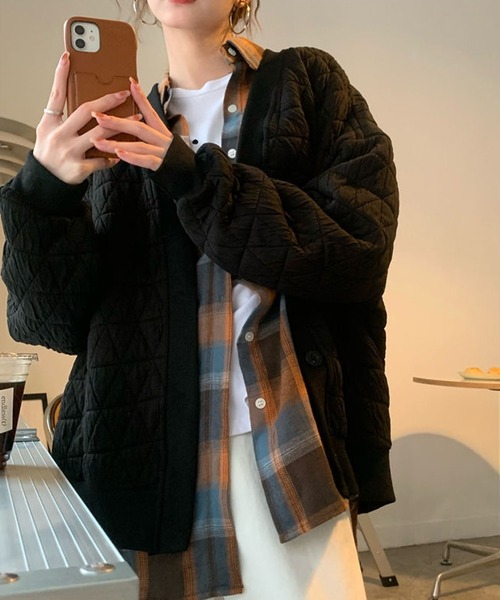 meJane（ミージェーン）の「オンブレチェックBigシャツ（シャツ/ブラウス・レディース・ブラウン系/ネイビー系・FREE）」の9枚目の写真